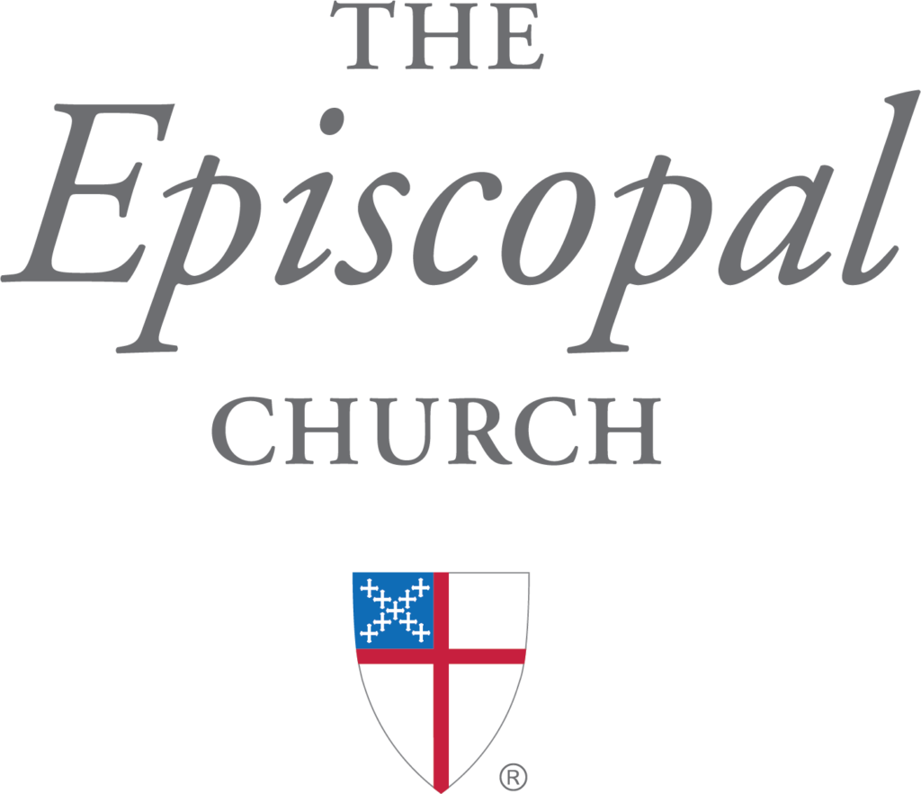 The logo for The Episcopal Church, featuring its name and a shield with a cross and blue field with crosses.
